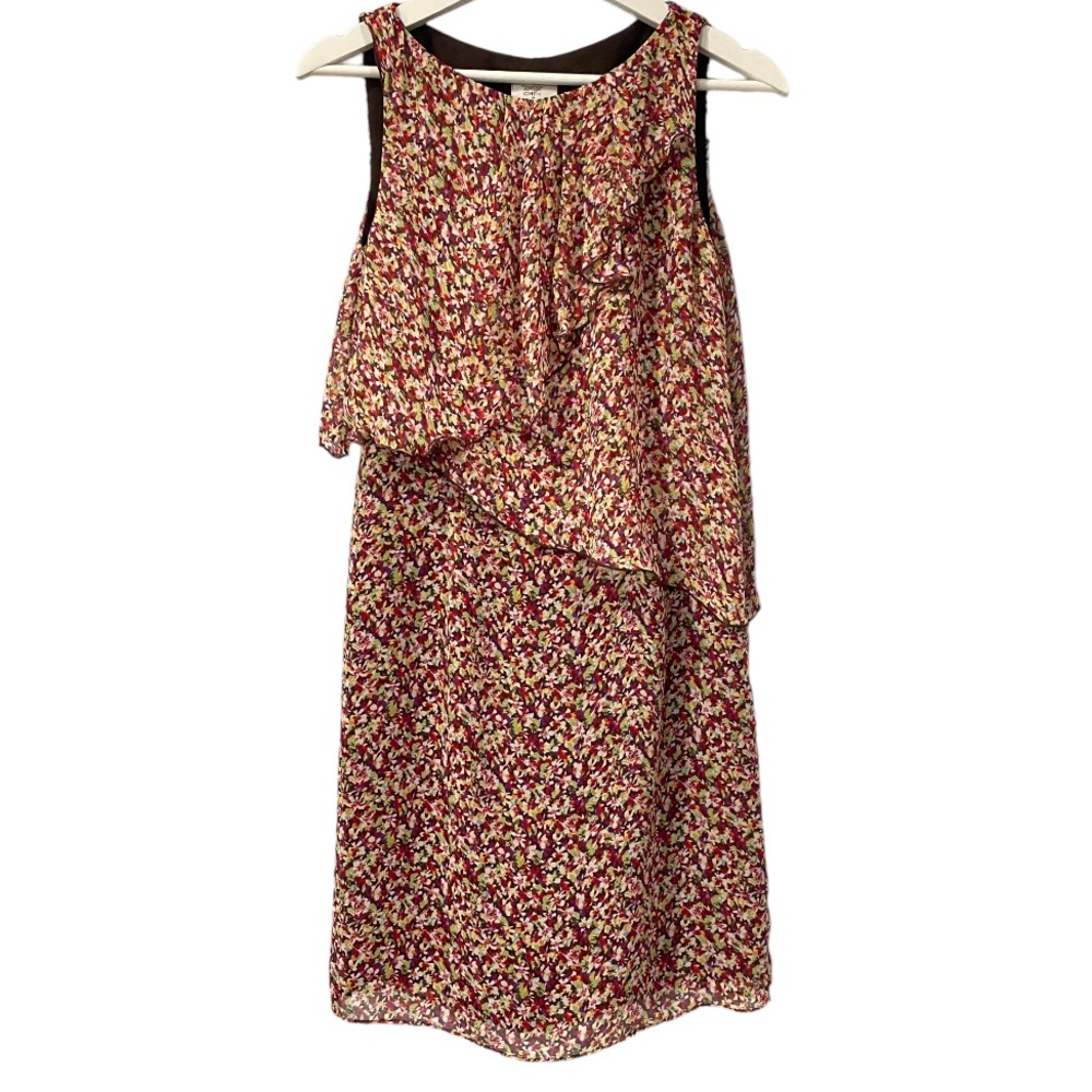 NWT Suzi Chin for Maggy Boutique Floral Sleeveless Ruffled Above Knee Dress 4 - Picture 2 of 7